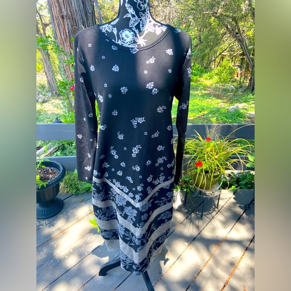 Elegant Lularoe Debbie Dress Size XL BNWT Black Silver - Picture 4 of 10